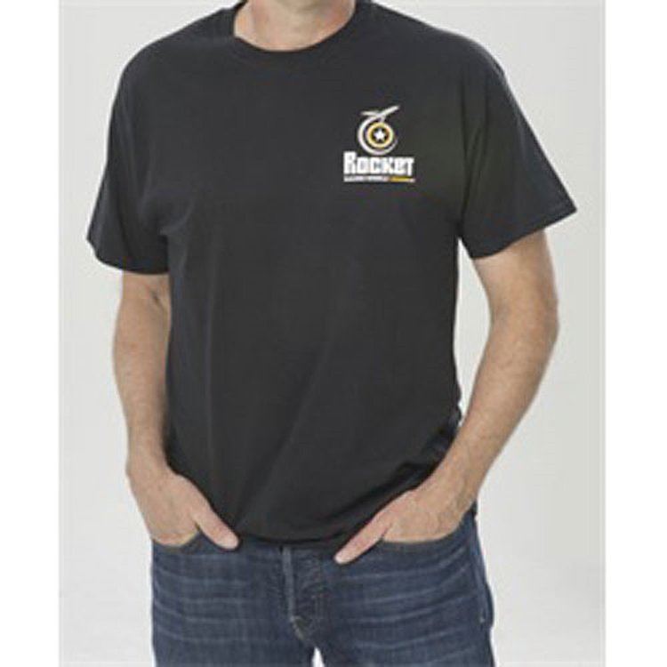 Rocket Racing Wheels Logo TShirt Black Large