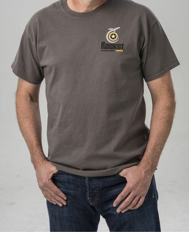 Rocket Racing Wheels Logo TShirt Gray Small