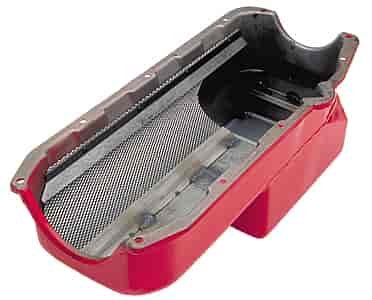 Econo Series Oil Pan For drag racing, marine, wet sump, and 1955-79 SB-Chevy Driver side dipstick
