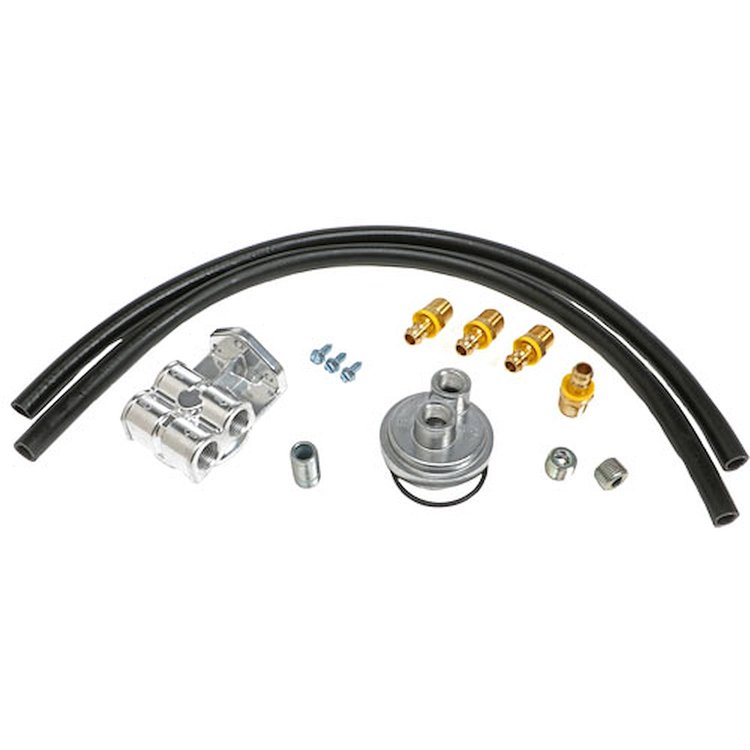 Single Oil Filter Relocation Kit Ford Inline 6 V6/V8 - Mopar Slant 6/V8