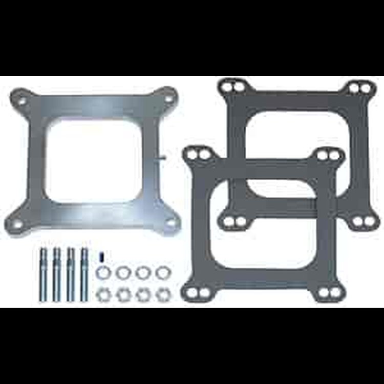 3/8" Holley 4-bbl Carburetor Spacer With Tube Open Plenum