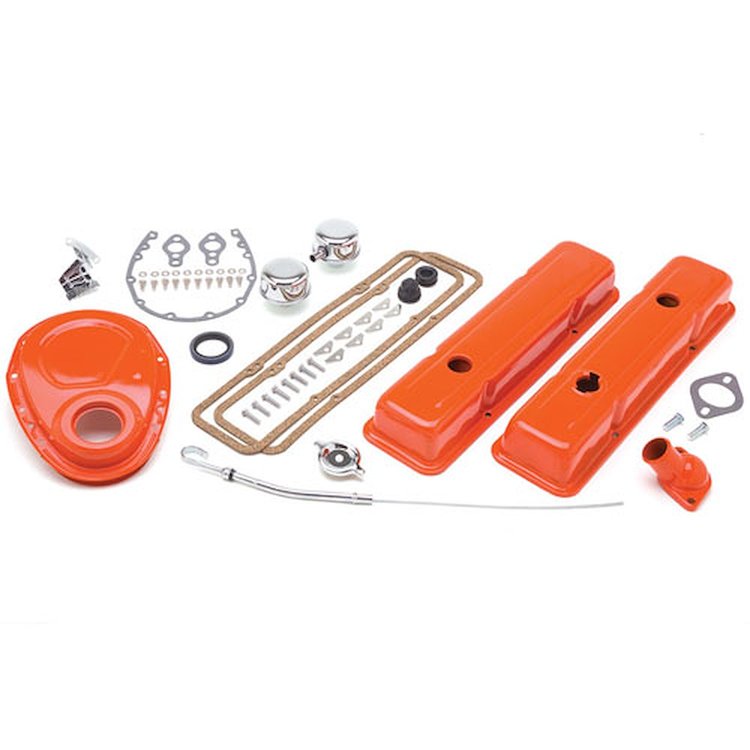 Orange Engine Dress-Up Kit Chevy 283-400