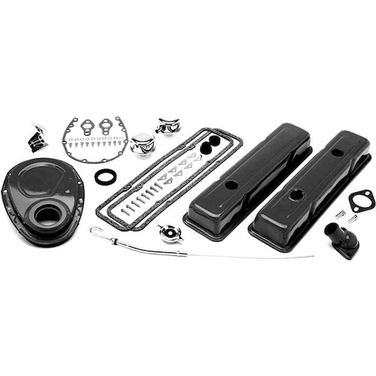 Black Engine Dress-Up Kit Chevy 283-400