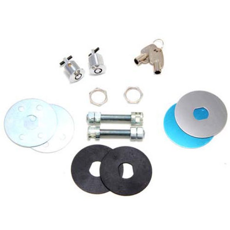 Universal Hood Lock Set Fits Most Cars (Adjustable for Many Hood Heights) Includes: