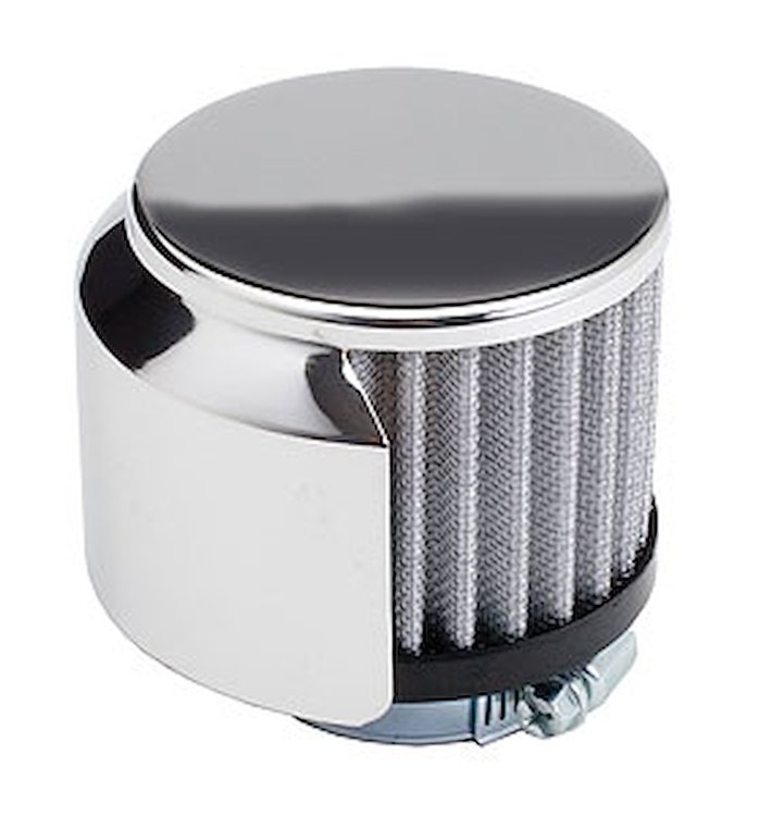 Chrome Valve Cover Filter Breather Clamp-On