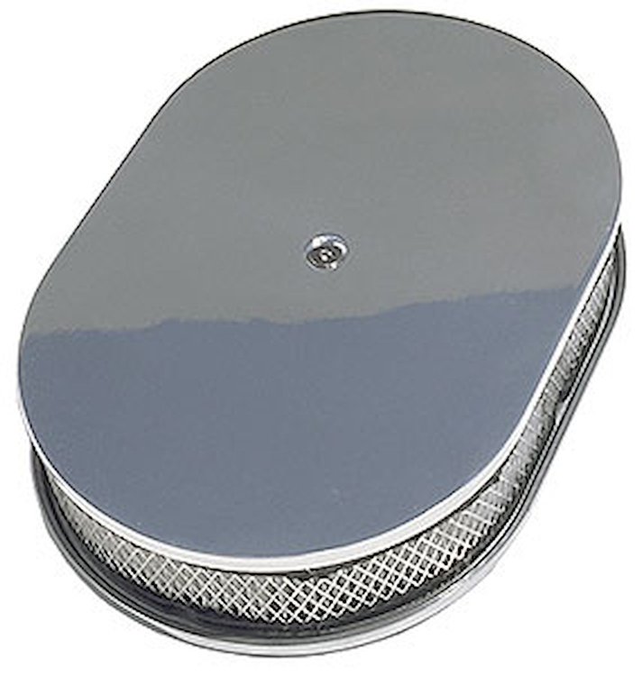Plain Oval Aluminum Air Cleaner Set 8-3/8" x 15"