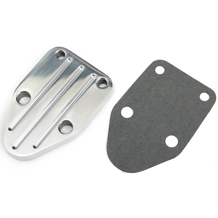 Ball Milled Fuel Pump Block-Off Plate Small Block Chevy 283-400