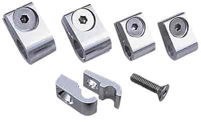 Polished Aluminum 3/16 / 4.5mm Hose Wire Clamp Kit