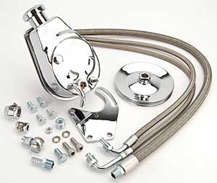 6913K Power Steering Kit Small Block Chevy, Includes: Pulley, Pump, Mounting Bracket and Hose Kit
