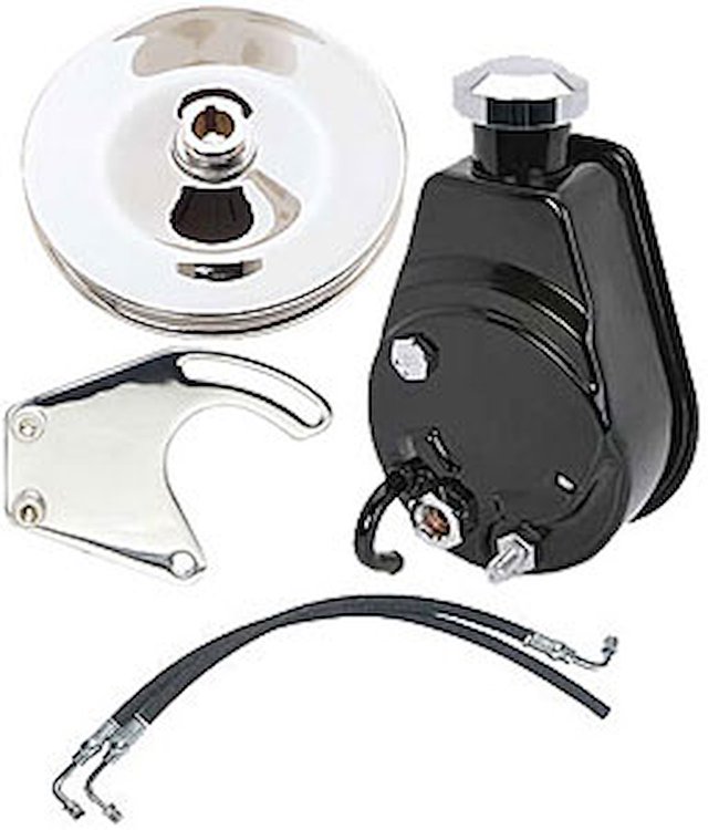 Power Steering Kit Includes: Pulley, Pump, Mounting Bracket and Hose Kit