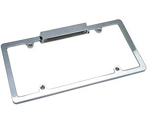 Deluxe License Plate Frame 4-Hole Design with Light