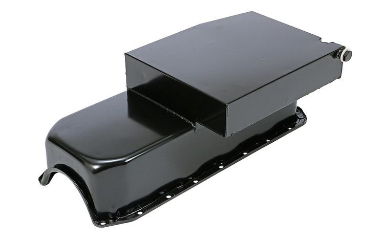 Black Powdercoated Street/Strip Oil Pan 1955-78 Small Block Chevy 283-400