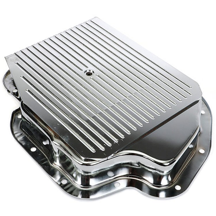 Chrome Slam-Guard Armored Transmission Pan GM TH400