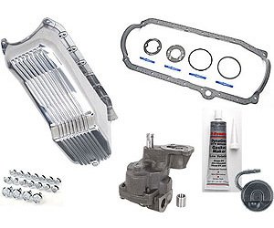 Aluminum Finned Oil Pan Kit 1986-2000 Small Block Chevy 305-350 5.0L/5.7L