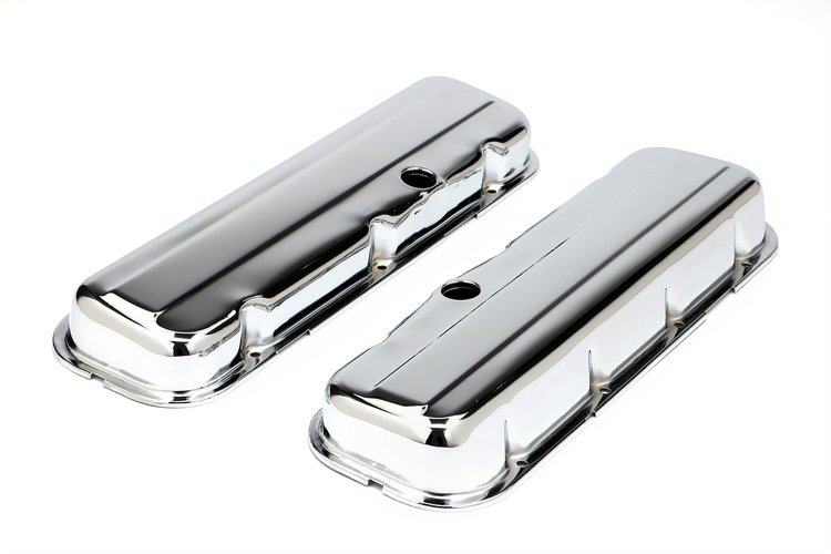 Chrome Plated Steel Valve Covers 1965-2000 Big Block Chevy 396-502 V8