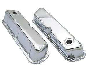 Chrome Plated Steel Valve Covers 1962-1985 Small Block Ford 260, 289, 302, 351W 5.0L V8