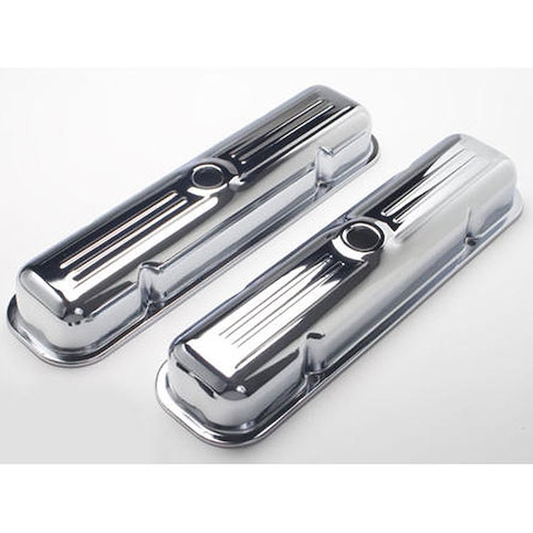 Chrome Plated Steel Valve Covers 1959-1979 Pontiac 326-455 V8