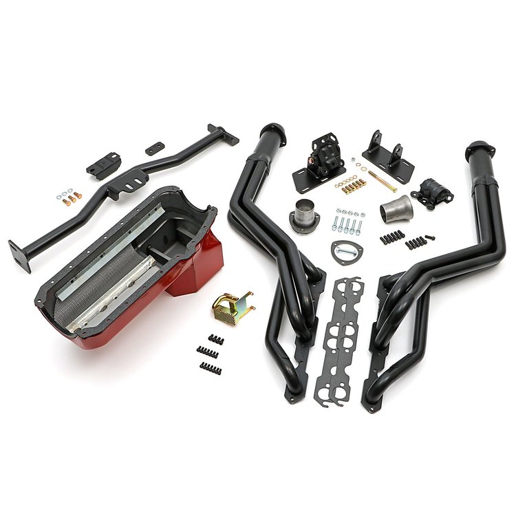 99091 Engine Swap-In-A-Box Kit for 1955-1978 Small Block Chevy w/ Factory Heads and TH350/700R4, 1982-2004 GM S10/S15/Blazer 2WD