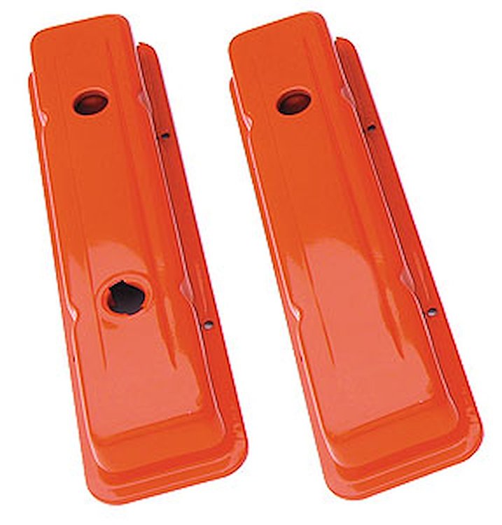 OE Reproduction Powdercoated Steel Valve Covers 1958-86 Small Block Chevy 283-400