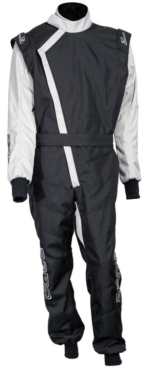 ZK-40 Karting Race Suit Large - Black/Silver