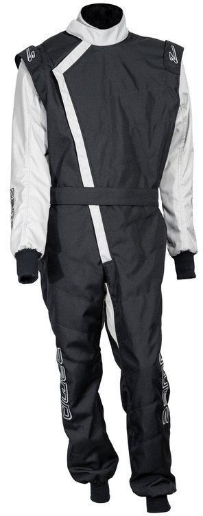 ZK-40 Karting Race Suit Medium - Black/Silver