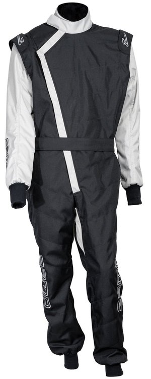 ZK-40 Youth Karting Race Suit Medium - Black/Silver