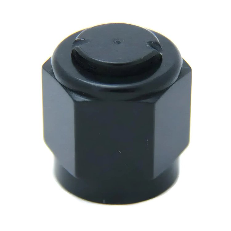 00-01053 8AN Aluminum Cap, Black