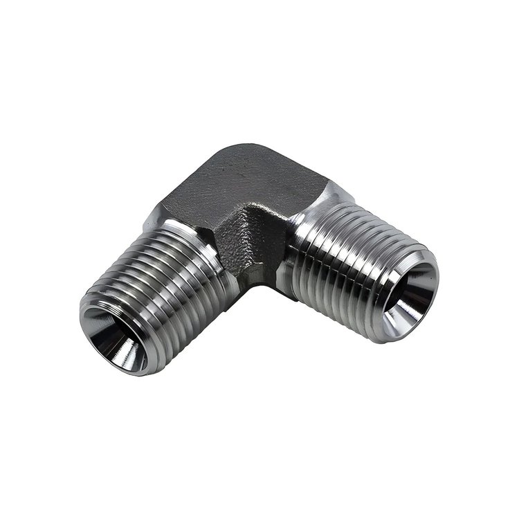 00-01300-SS 1/8 in. NPT x 1/8 in. NPT 90-Degree Fitting, Male/Male, Stainless Steel
