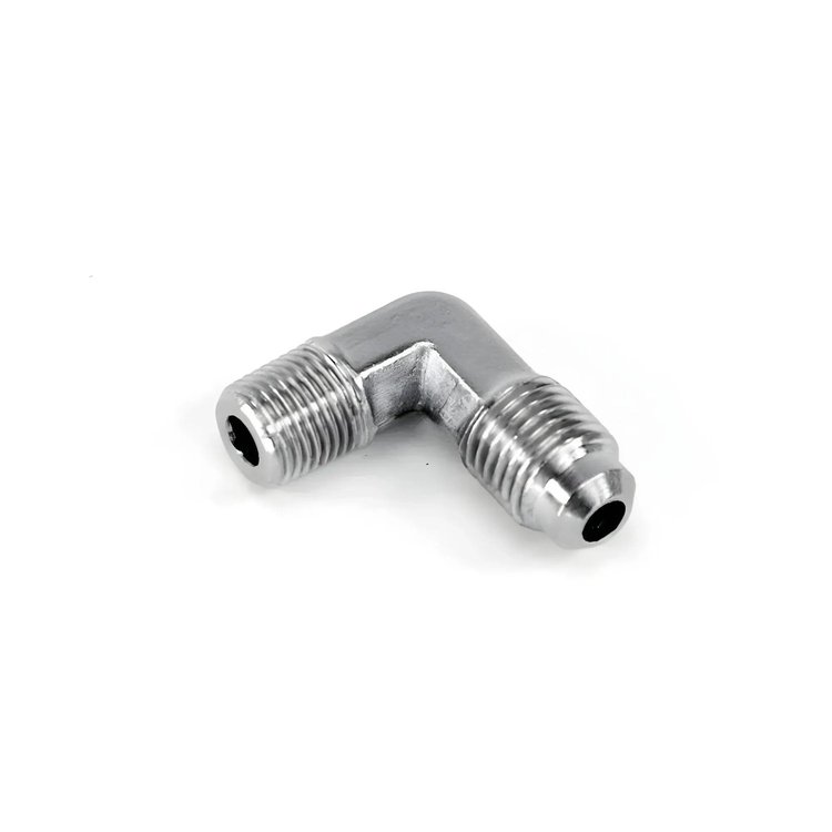 00-01351-B-RS 1/8 in. NPT x 4AN 90-Degree Fitting, Male/Male, Round Stock