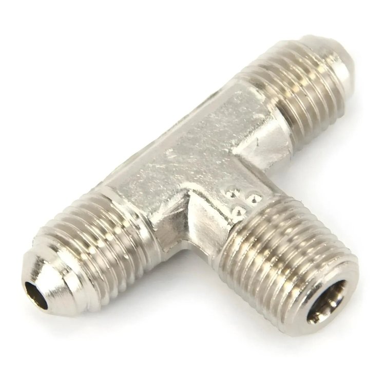 00-01400-B 1/8 in. NPT x 3AN x 3AN Branch Tee Fitting, Male/Male/Male