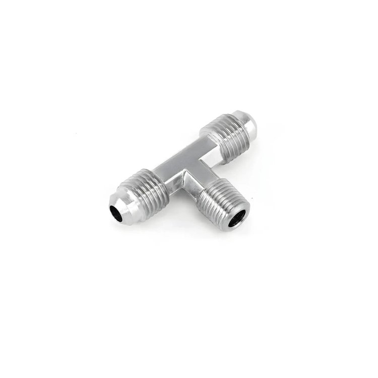 00-01401-B 1/8 in. NPT x 4AN x 4AN Branch Tee Fitting, Male/Male/Male