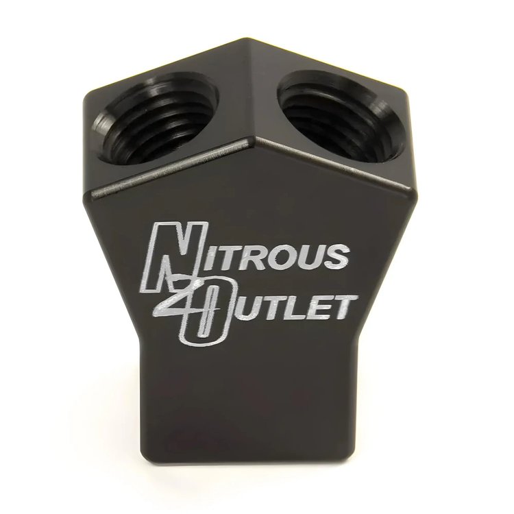 00-01710 1/4 in. NPT High Flow Y Distribution Block, 1 Female in/2 Female out