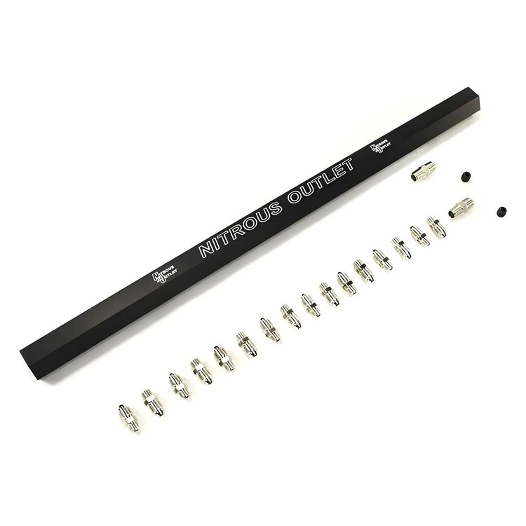 00-01765-S Dual Passage Single Injection Rail Kit w/Fittings, 2 Solenoid Direct Port, 1/8 in. NPT Inlets, 5/16-24 in. Outlets
