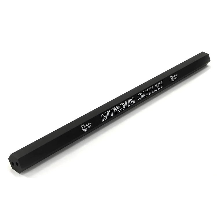 00-01765 Dual Passage Injection Rail, Single Rail, Anodized Black, Laser Marked, No Fittings, 18 in. Long