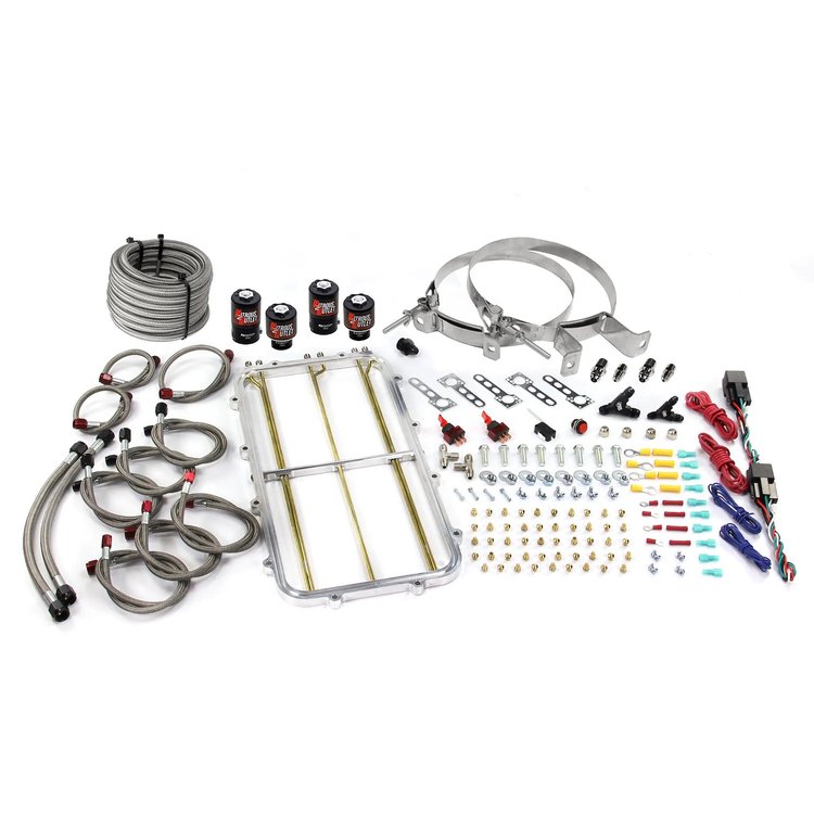 00-10184-00 GM Holley Hi-Ram Dual-Stage Intake Spacer Plate System, Gas/E85, 5-55psi, 50-300HP, No Bottle