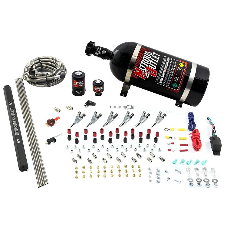 00-10399-R-10 6-Cyl Direct Port System, .122 Nitrous Solenoids