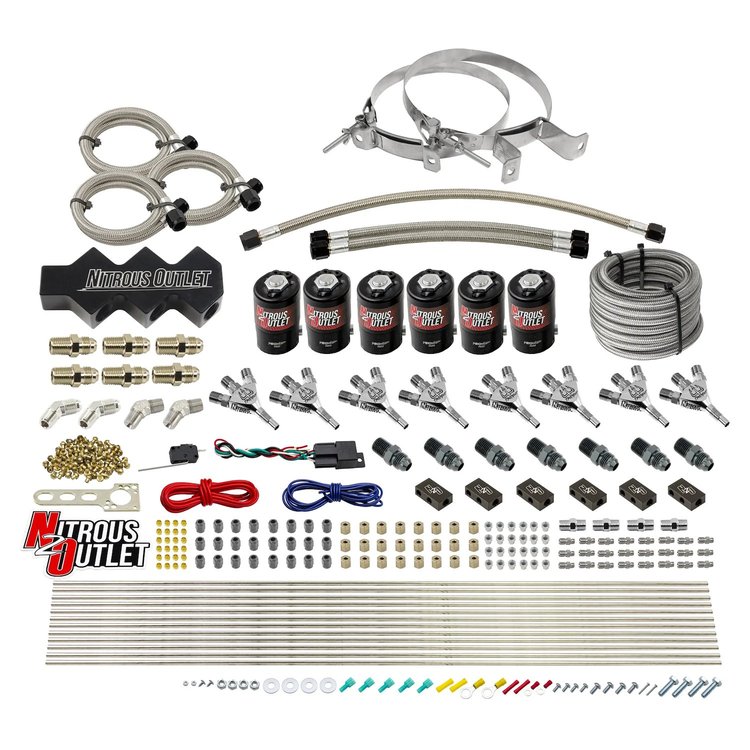 00-10402-00 Dry 8-Cyl Three Stage Direct Port System, Three .112 Nitrous Solenoids