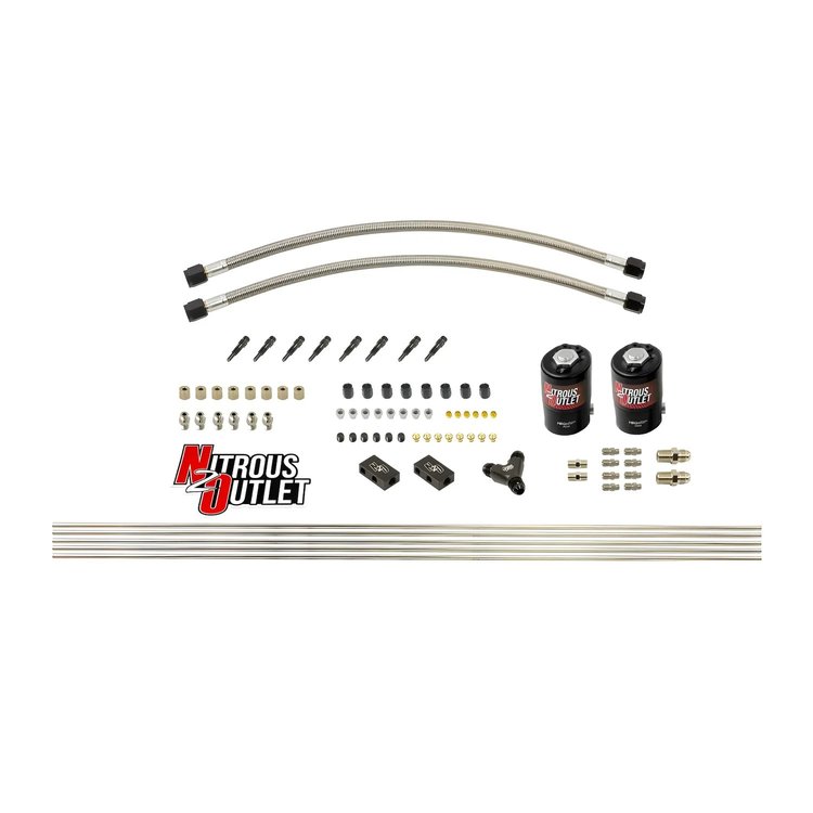 00-10420-H-SBT Dry 8-Cyl Solenoid Forward Direct Port Conversion Kit, Two .122 Nitrous Solenoids/Compact Distribution Blocks