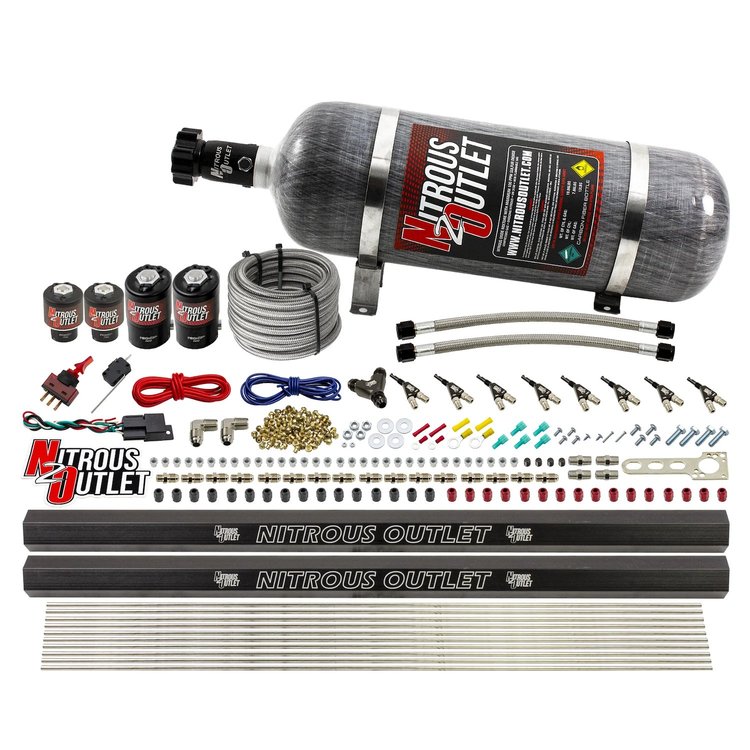 00-10474-L-R-12 8-Cyl Direct Port System, Two .112 Nitrous Solenoids