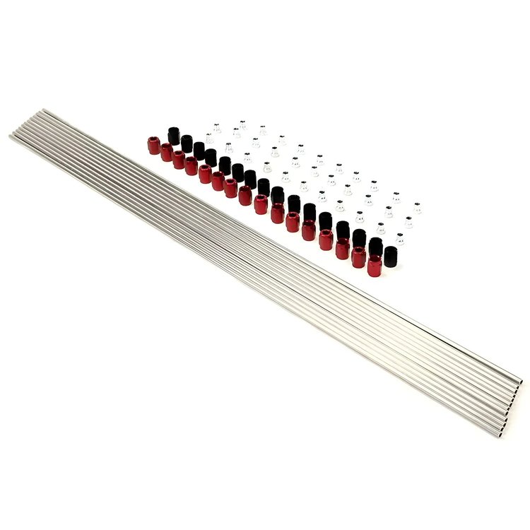 00-28030-8 8-Cyl Direct Port Plumbing Kit, Twelve 2' Sticks/Sixteen Red B-Nuts/Sixteen Black B-Nuts/Thirty Two Sleeves