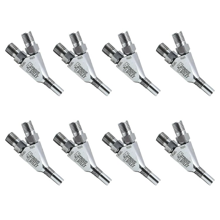 00-40011-Dry-8 Vortex Ti 1/16 in. NPT Dry Dual-Stage Nozzle, 8 Pack/Straight Annular Discharge/Titanium