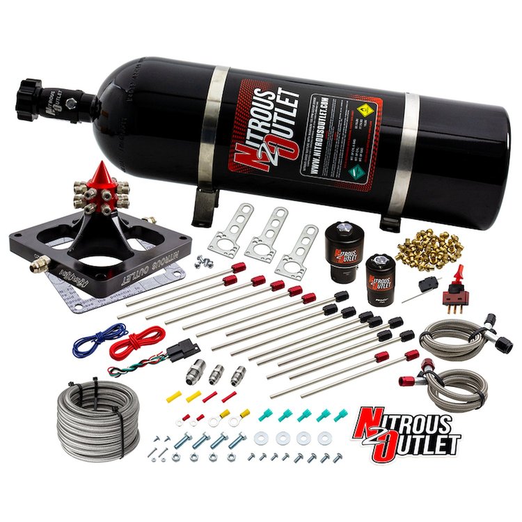 00-459001-15 4500 Kraken Plate System, Braided Hose/.178 MOD Trashcan Nitrous Solenoid/.310 Fuel Solenoid