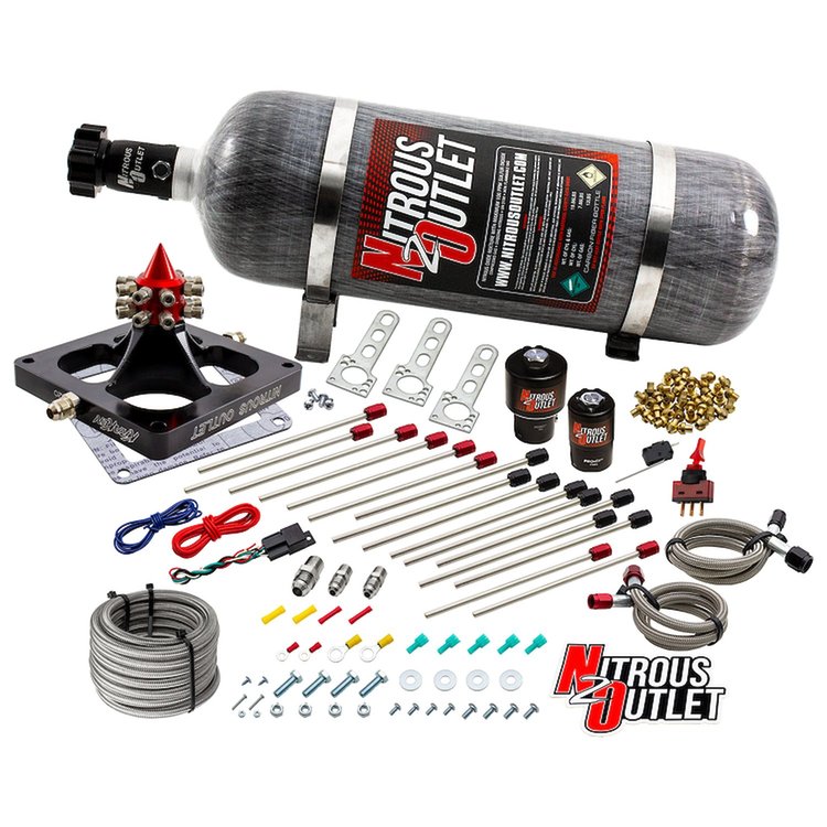 00-459002-12 4500 Kraken Plate System, Braided Hose/.178 MOD Trashcan Nitrous Solenoid/.310 Fuel Solenoid
