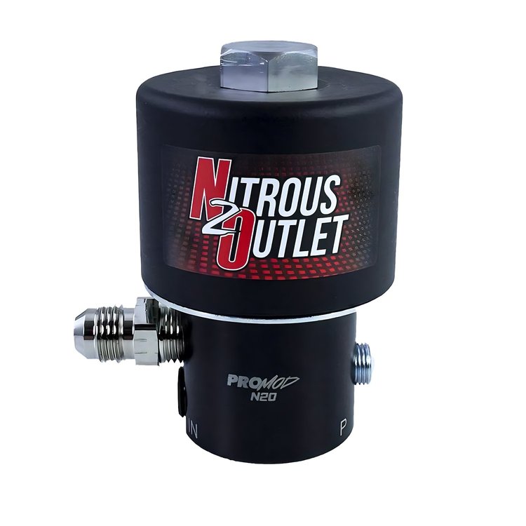 00-50017-PM-6K Kraken .189 Competition Trashcan Nitrous Solenoid, Raised Inlet/6AN Inlet/Outlet Fittings/Modded Piston