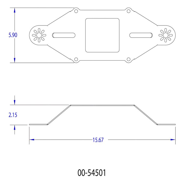 00-54501 4150 Flange Deep Break 2 Solenoid Bracket, Front Center/Back Center Solenoid locations