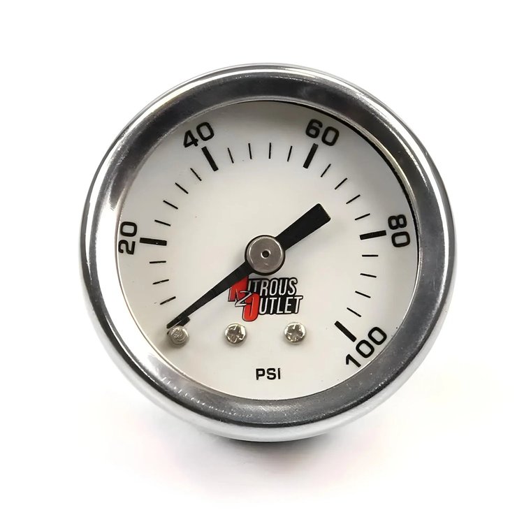 00-63004-4 Luminescent Fuel Pressure Gauge, 4AN Manifold, 0-100 psi