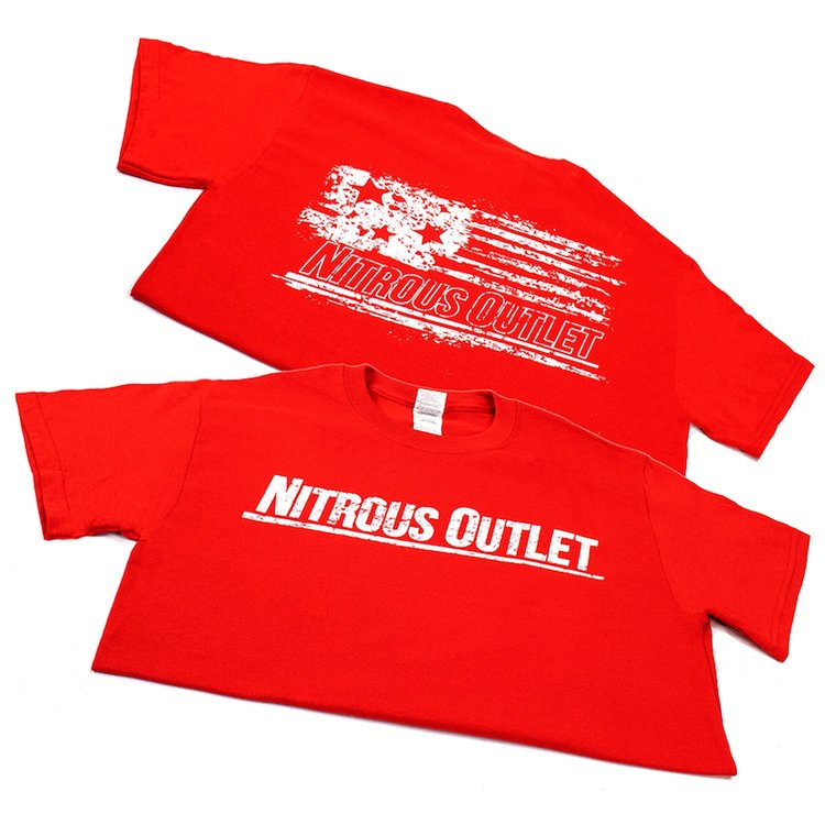 00-90035-S American Flag T-Shirt, Red/Small