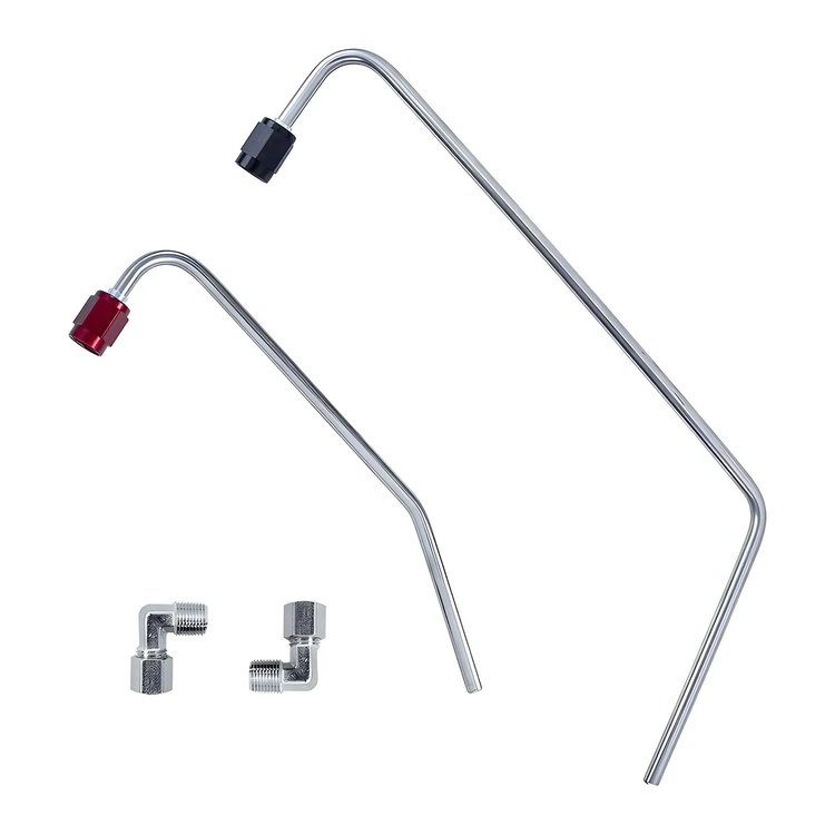 00-10161-102-HL GM Holley Hi-Ram 102 mm Throttle Body Hardline Kit, Solenoids To Plate