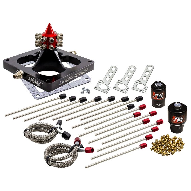 00-459002CS-SF 4500 Kraken Competition Solenoids Forward Conversion Kit, Braided Hose/.189 Competition Trashcan Nitrous Solenoid