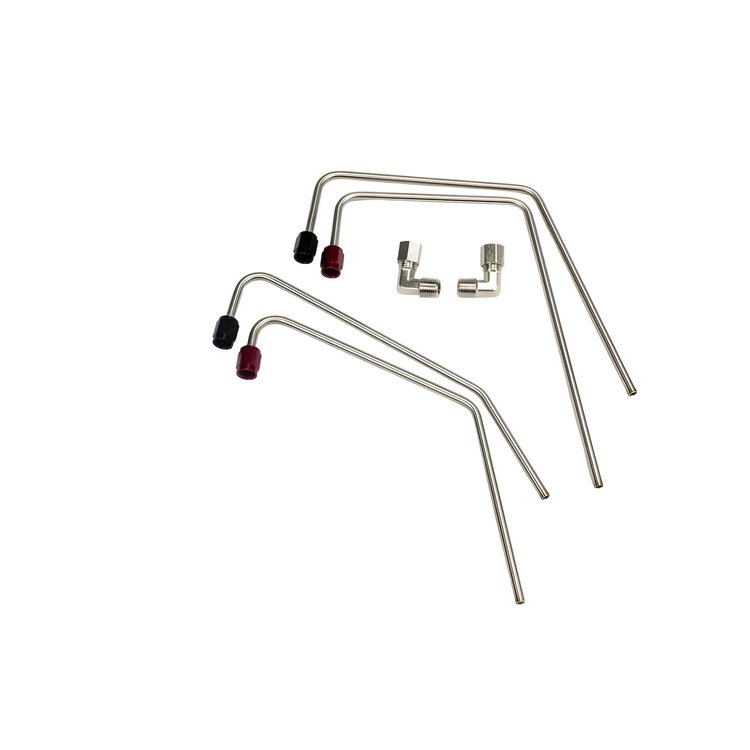 00-10161-T-102-HL GM Truck Holley Hi-Ram 102 mm Throttle Body Hard-Line Kit, Solenoids To Plate, Passenger Side